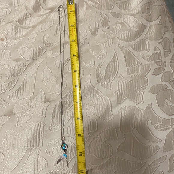 Silver Turquoise Necklace Set plus a Beaded Necklace earring set turquoise blue - Picture 7 of 15